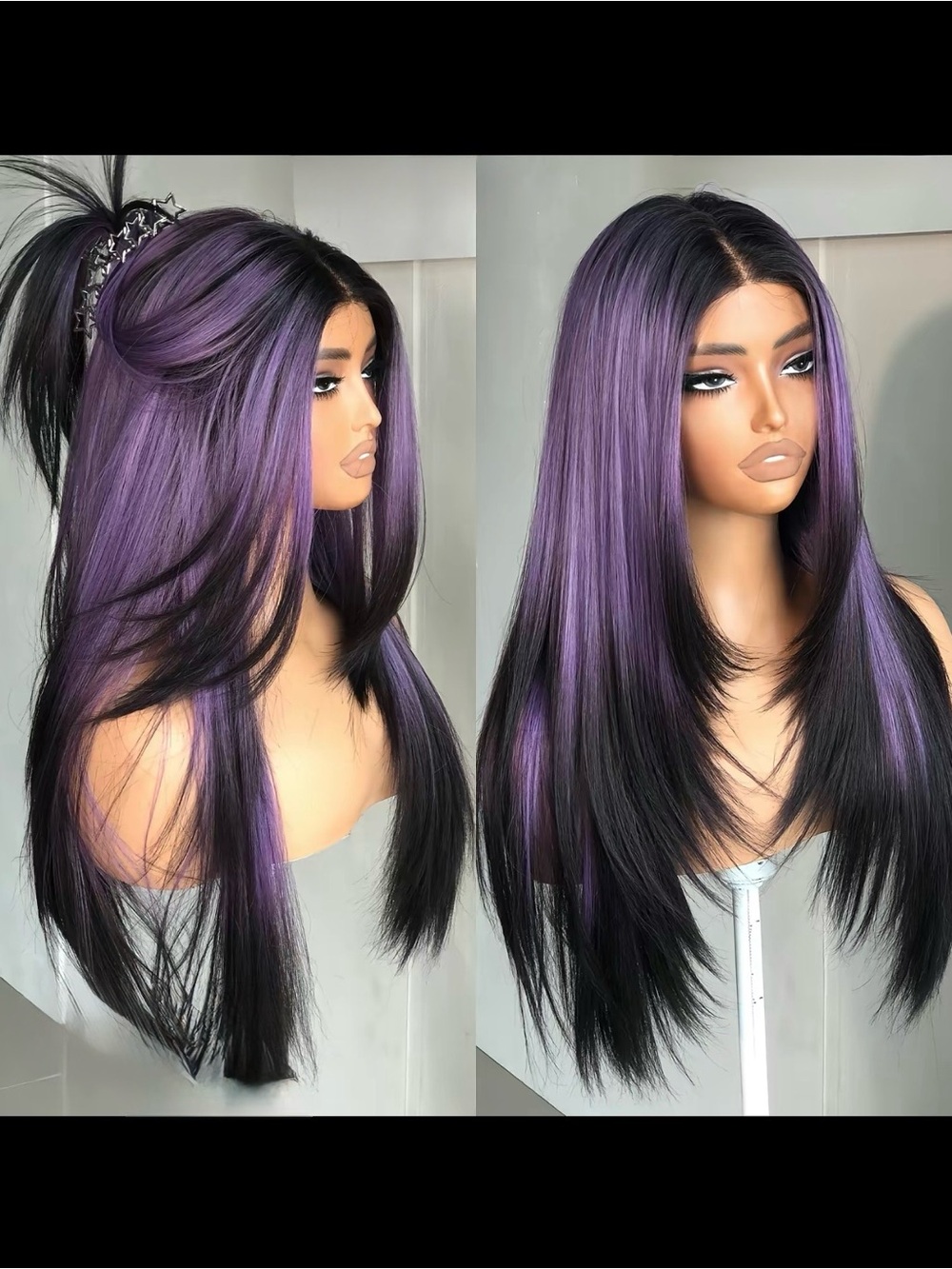 Brown Bomb Foxy Ombré Purple Black 🦊